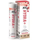 STC NUTRITION - Hydra+ goût fruits rouges - Préparation pour boisson isotonique enrichie en minéraux (électrolytes) et vitamines - 20 comprimés effervescents