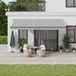 Maison Exclusive - Parasol manuel, 5 x 3 mètres, rayé anthracite et blanc