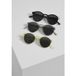 Urban Classics Cypress 3Pack Zonnebril - Zwart/Lichtgrijs/Geel