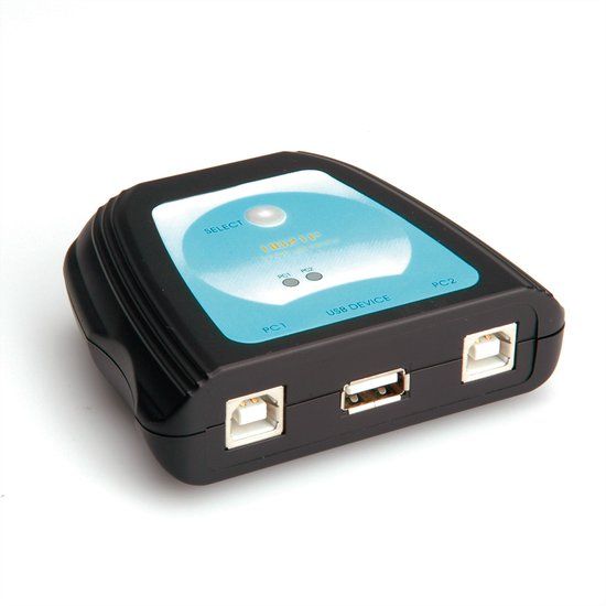 ROLINE Manual USB 2.0 Printer Switch, 2 Ports, Black