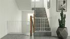 Safetots Escalier, Blanc, Plusieurs panneaux jusqu'à 154 cm et barrière à vis, 67 cm - 105,5 cm