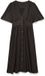 VERO MODA VMMELANEY 2/4 BLK DRESS WVN NOOS Dames Mini Jurk Polyester Kort Mouw V-hals A-lijn Effen Chocolate Torte S