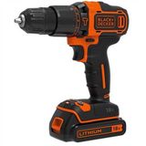 BLACK+DECKER 18V Accu-klopboormachine, 1x 1,5 Ah Li-Ion accu, lader BDCHD18-QW