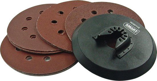 SMART Blades Multitool Schuurzool Ø115mm + Schuurpapier Set 16-delig - Velcro - Ø11mm