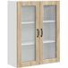 Armoire de cuisine meuble de cuisine avec étagère chêne Sonoma 80 x 31 x 100 cm