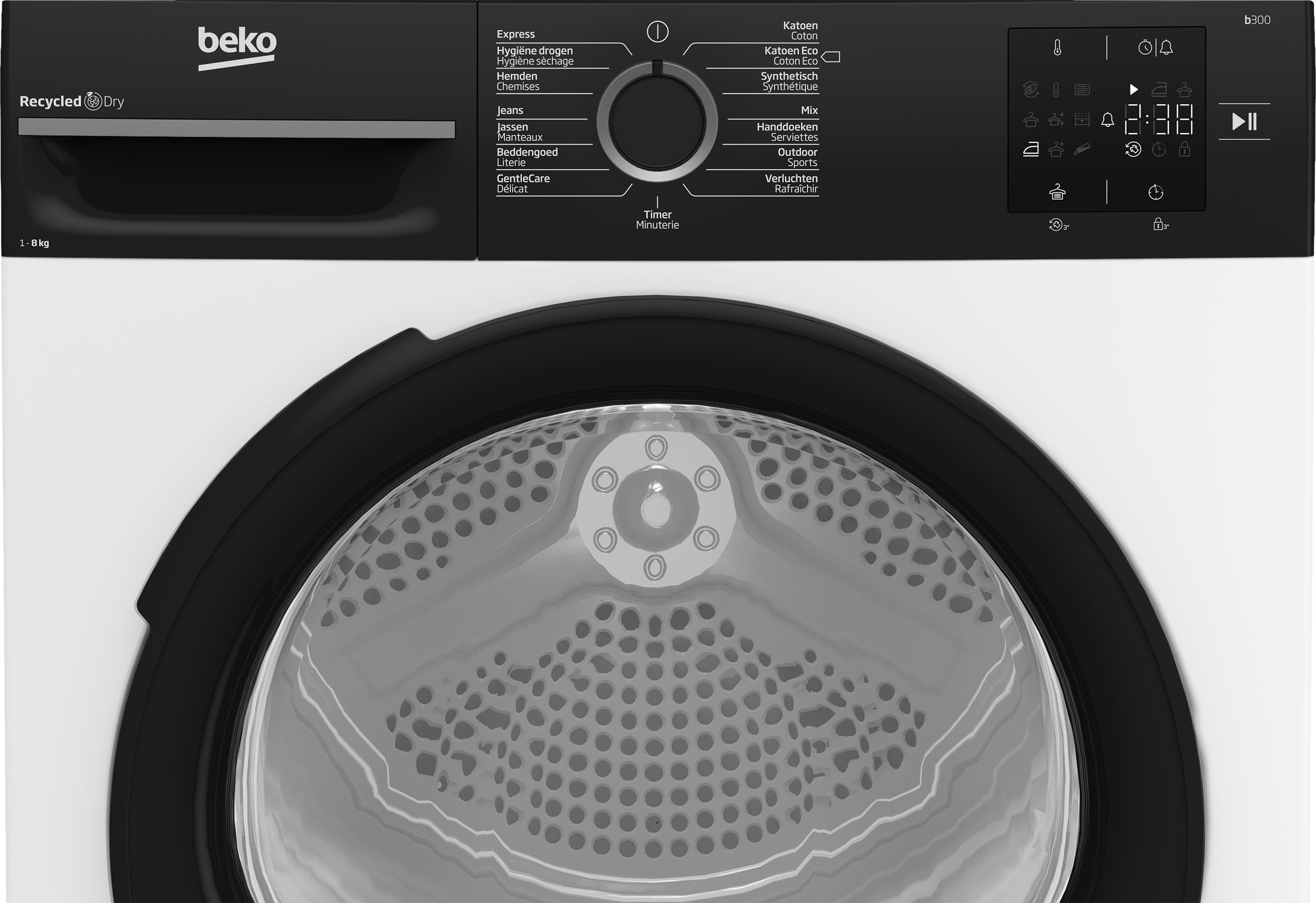 Beko BM3T3823B - 8kg Heat Pump Dryer - White