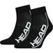Head Black And White 2p Stripe Quarter Socks