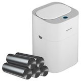 JOYBOS PK5453 Intelligente vuilnisemmer, 15 l, met openingssensor en luchtopname, incl. 120 vuilniszakken, 15 liter, ABS+PP, wit