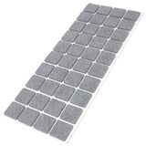 Adsamm® 40 x Zelfklevende Viltglijders Grijs 25x25 mm Vierkant 3,5 mm Dik