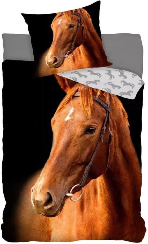 4KidsOnly Brandmac Aps Dekbedovertrek Paard Eenpersoons Katoen Meerkleurig 140x200 cm