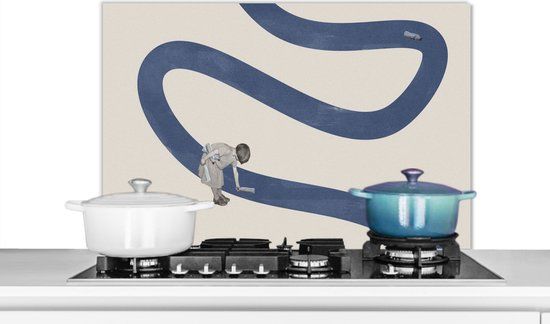KitchenYeah Spatscherm keuken - Vintage - Meisje - Recycle - Keuken achterwand - 80x55 cm