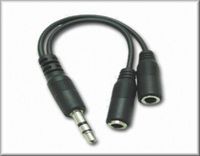 PremiumCord Cable coupler 3,5 Jack M - 2xF 10cm