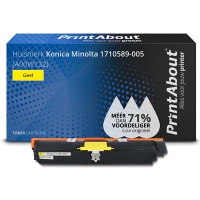 PrintAbout Huismerk Konica Minolta 1710589-005 (A00W132) Toner Geel