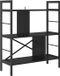 vidaXL Boekenplank - 5-laags - 75 x 30 x 91 cm - Bewerkt hout - Zwart Eiken