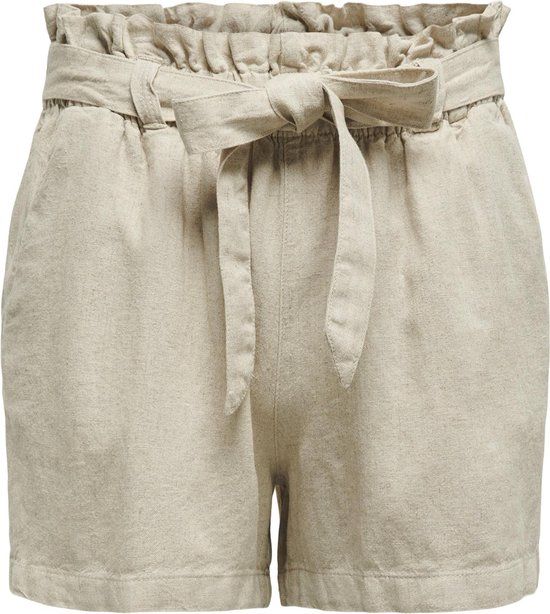 JDY JDYSAY Linen Shorts Women - Size 42 - Oatmeal;Melange