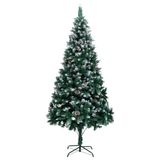 Prolenta Maison Exclusive - Kunstkerstboom met kegels en sneeuwvlokken, 210 cm