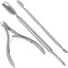 Heble® Set de soins des ongles 3 pièces - 2x repousse-cuticules - Pousse-cuticules et 1x Coupe-ongles