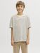JACK&JONES Jongens T-shirt met strepen en ronde hals - Katoen - Maat 164 - Antiek Wit