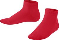 FALKE Family kort eenkleurig katoen sneakersokken enkelsokken kinderen rood - maat 23-26