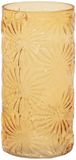 Mega Collections Bloemenvaas Debby - oranje - glas - bloem relief - 15 x 30 cm