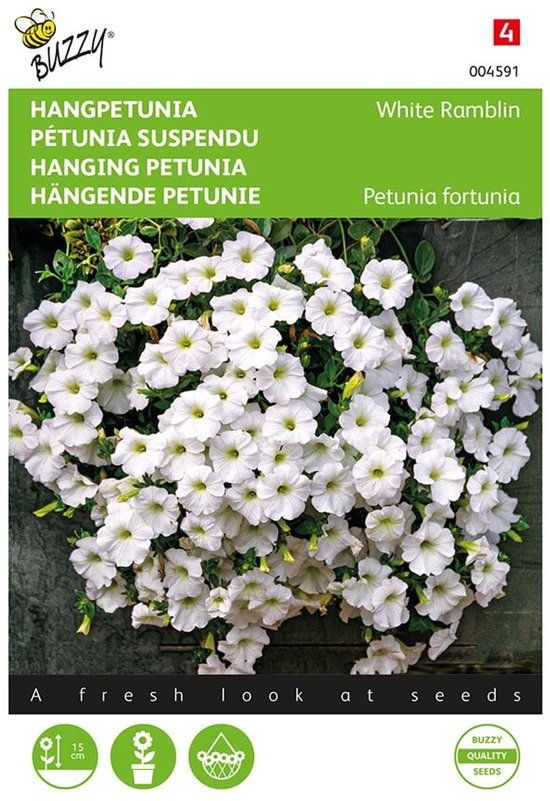 Buzzy Hangpetunia White Ramblin (Petunia fortunia)