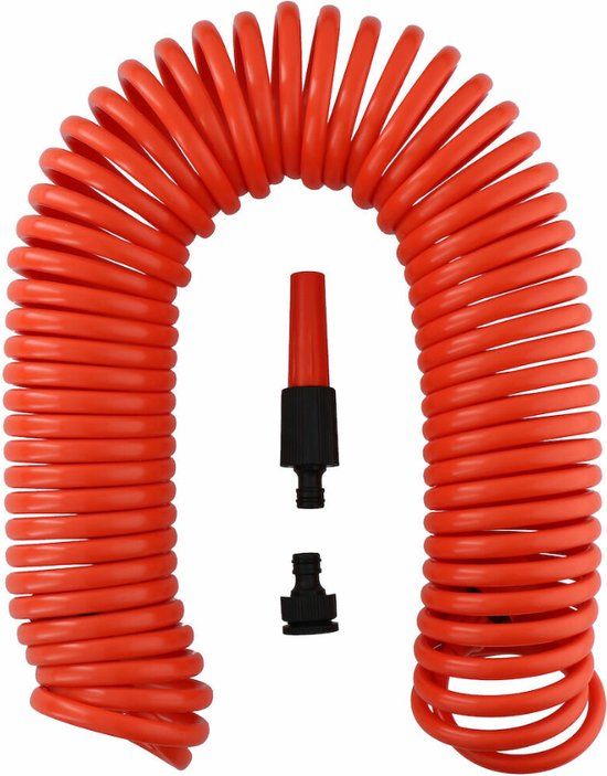 BLACK+DECKER Flexibele Tuinslang - 15 Meter - Spiraalslang - Oranje