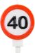 Folat Kaars 40 Jaar Verkeersbord