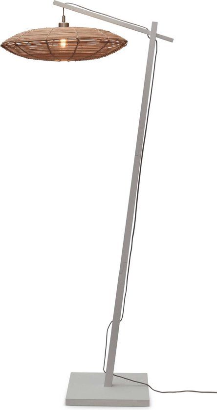 GOOD&MOJO Tanami Vloerlamp - Bamboe/Rotan - 176cm - Bruin