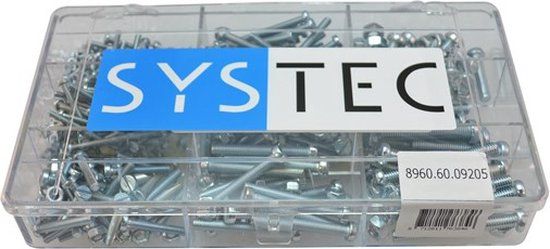 SYST metaalschr.+moer, staal, 428, norm DIN 84 / DIN 934