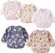 Yealoo 5-pack waterdichte babyslabbetjes, slabbetjes met mouwen, wasbare slabbetjes, bescherming tegen vocht, 3-24 maanden