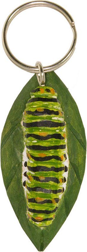 Wildlife Garden Porte-clés Chenille - Vert - Bois