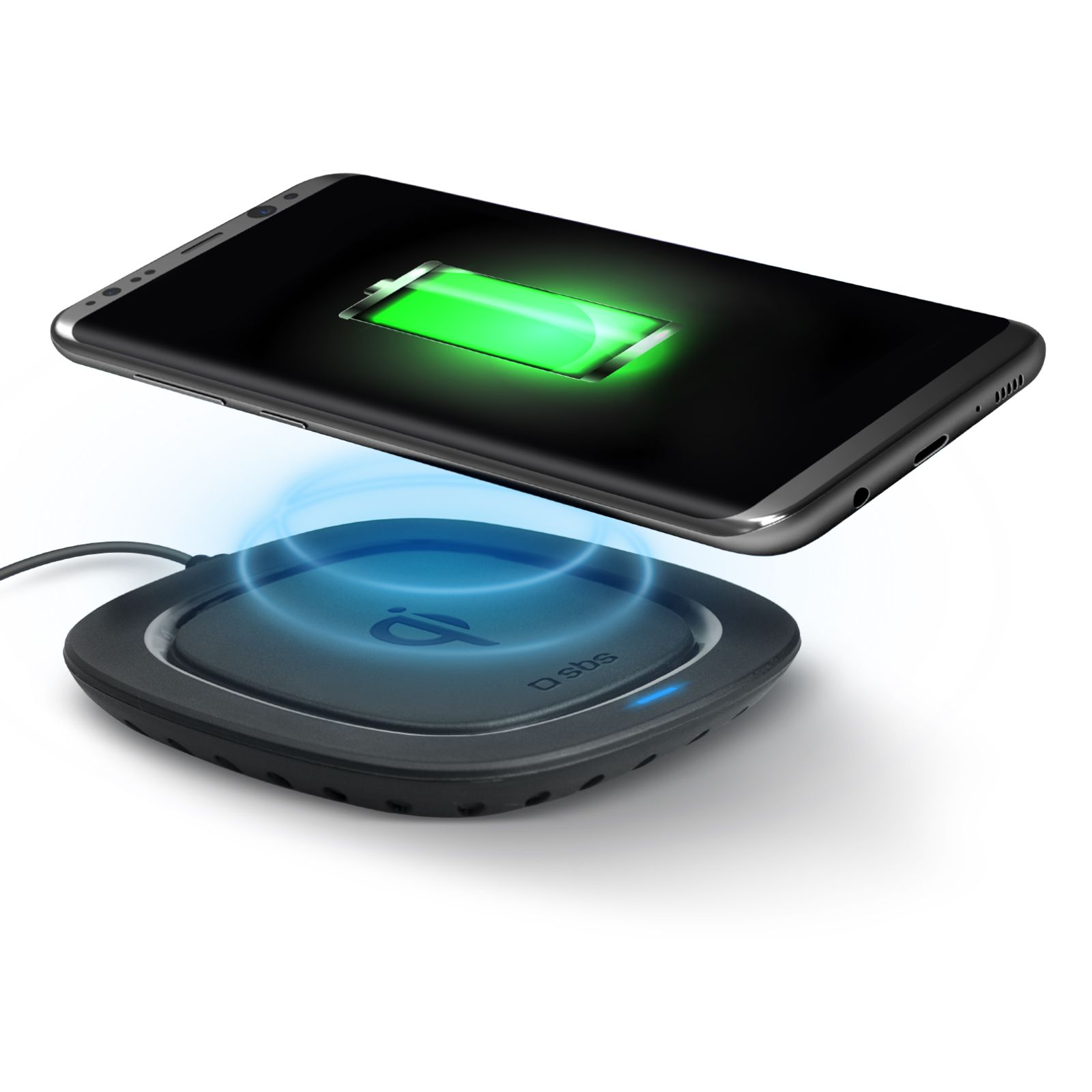 SBS TEWIRELESSQI5W - Wireless Charger - Smartphone - Black