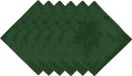 Unyqoos Serviette en tissu 6 pièces, 45 x 45 cm, coton, motif rose, vert foncé