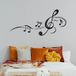 Autocollant Mural Notes de Musique Noir 27x59 cm