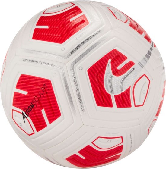 Nike Voetbal Strike Team 290 g bal, wit/helder CRIMSON/zilver, CU8062-100, 4