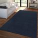 TT Home Tapis de salon Kurflor uni design moderne et intemporel bleu 240 x 340 cm Rond