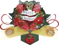 POP UP 3D Pop-up Wenskaart met envelop - Merry Christmas - Wreath (Krans)