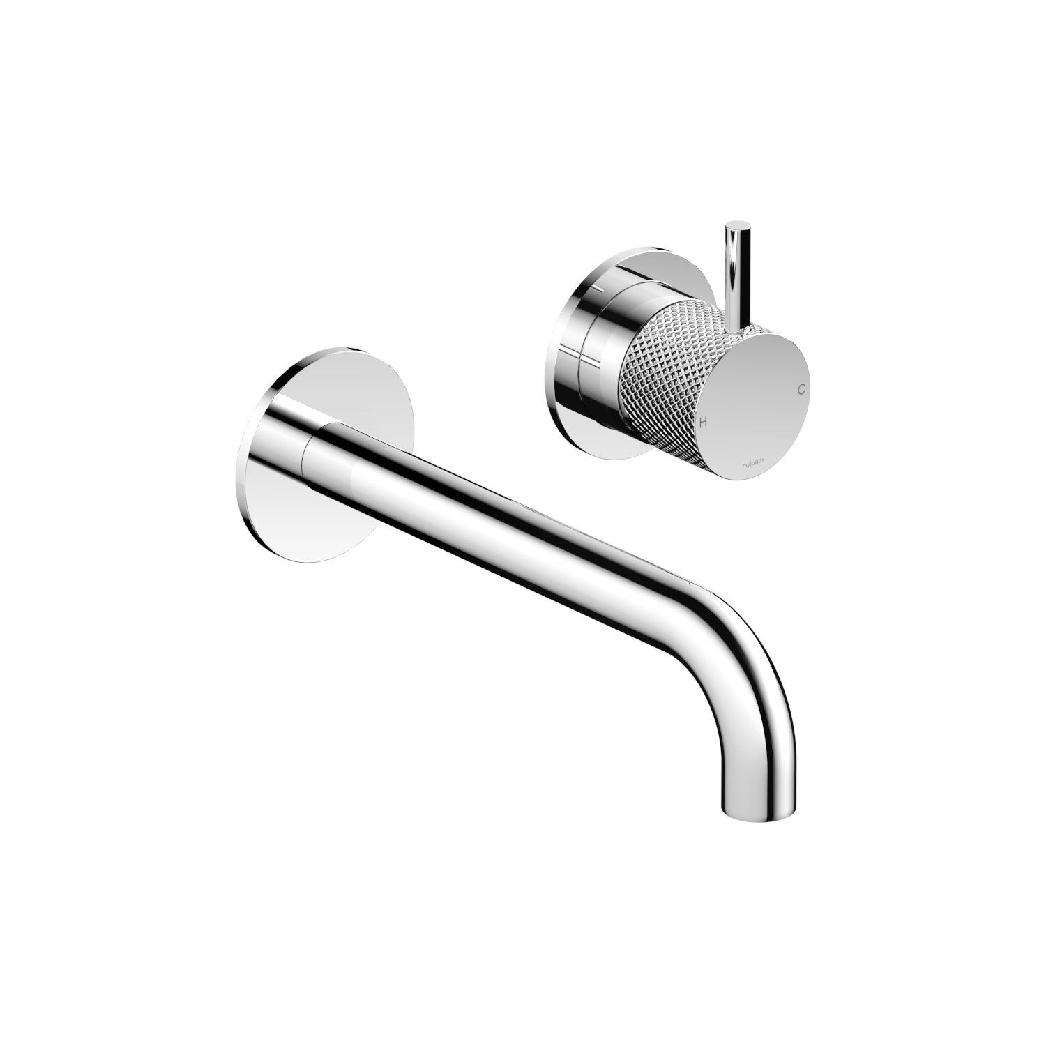 hotbath Cobber X CX005-18 inbouw wastafelmengkraan 18 cm geborsteld nikkel