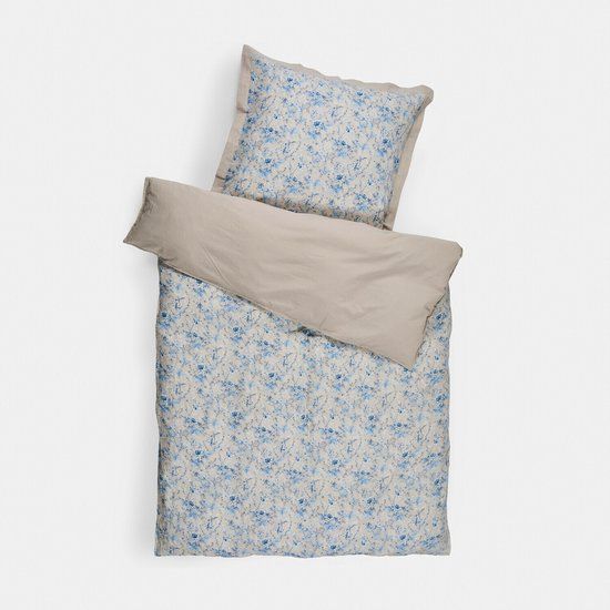 LOBERON Beddengoed Vailenne crème/blauw 135x200 cm