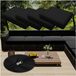 Ensemble de 4 housses de coussin pour jardin - Housse rectangulaire imperméable - 60x60 cm