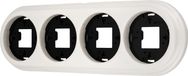 Cadre rétro en porcelaine pour montage en saillie 4 volets I QR1 blanc