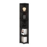 Furinno ECON Hoekplank, hoekboekenkast met 5 niveaus, opbergrek, tentoonstellingsrek, boekenkast, voor organisatie en opslag in de woonkamer, kantoor, espresso