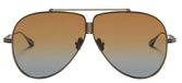 Valentino Xvi Lunettes de soleil unisexe Ruthénium Pilote Marron 64mm
