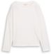 Tom Tailor - Losvallend shirt met lange mouwen en geribde structuur - Maat L - Whisper White