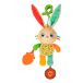 Clementoni Baby – Easy-Peasy Soft Bunny, peluche de voyage pour enfants 0+ mois, hochet crépitant avec anneau de dentition, pince pour poussette et voiture, lavable en machine, 17622