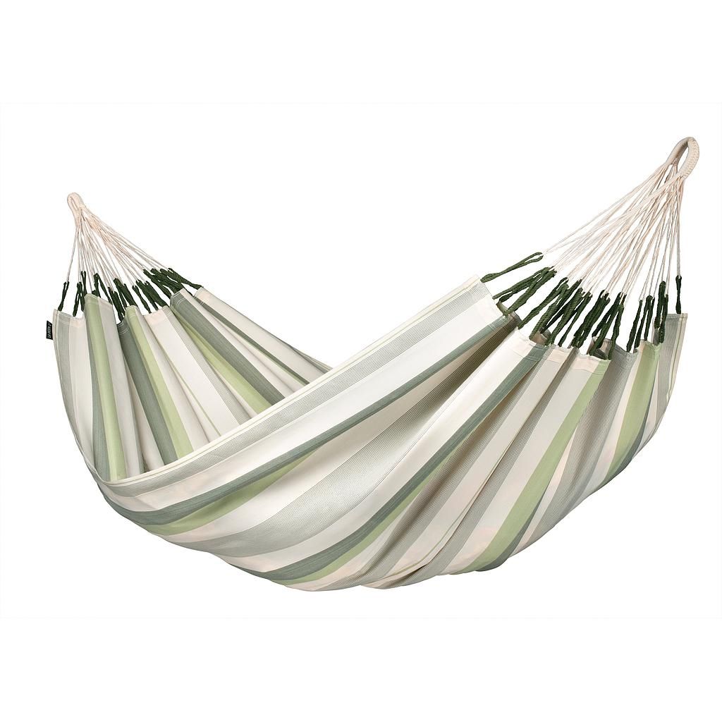 La Siesta Brisa Hangmat - Wit/Grijs/Groen - 160 x 350 cm - Max. 160 kg