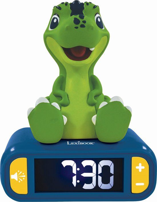 Lexibook Dinosaurus 3D Wekker met Nachtlampje en Geluiden - Multi Colour