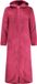 GAUBERT Holland Underwear B.V. Extra Lange Dames Rits Badjas met Capuchon en Zijzakken - Ochtendjas - Superzacht Coral Fleece - Bordeaux Rood - Maat L/XL