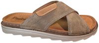 Fischer 566660 721 Slippers Grijs Leer Heren - Grijs - 45