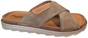 Fischer 566660 721 Slippers Grijs Leer Heren - Grijs - 45